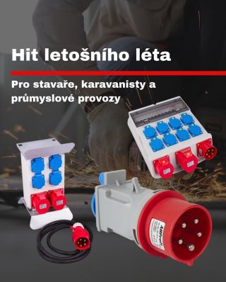 Největším prodejním překvapením tohoto léta u nás jsou zatím mobilní rozvodné skříně a redukce. Je to oblíbené a praktické...
